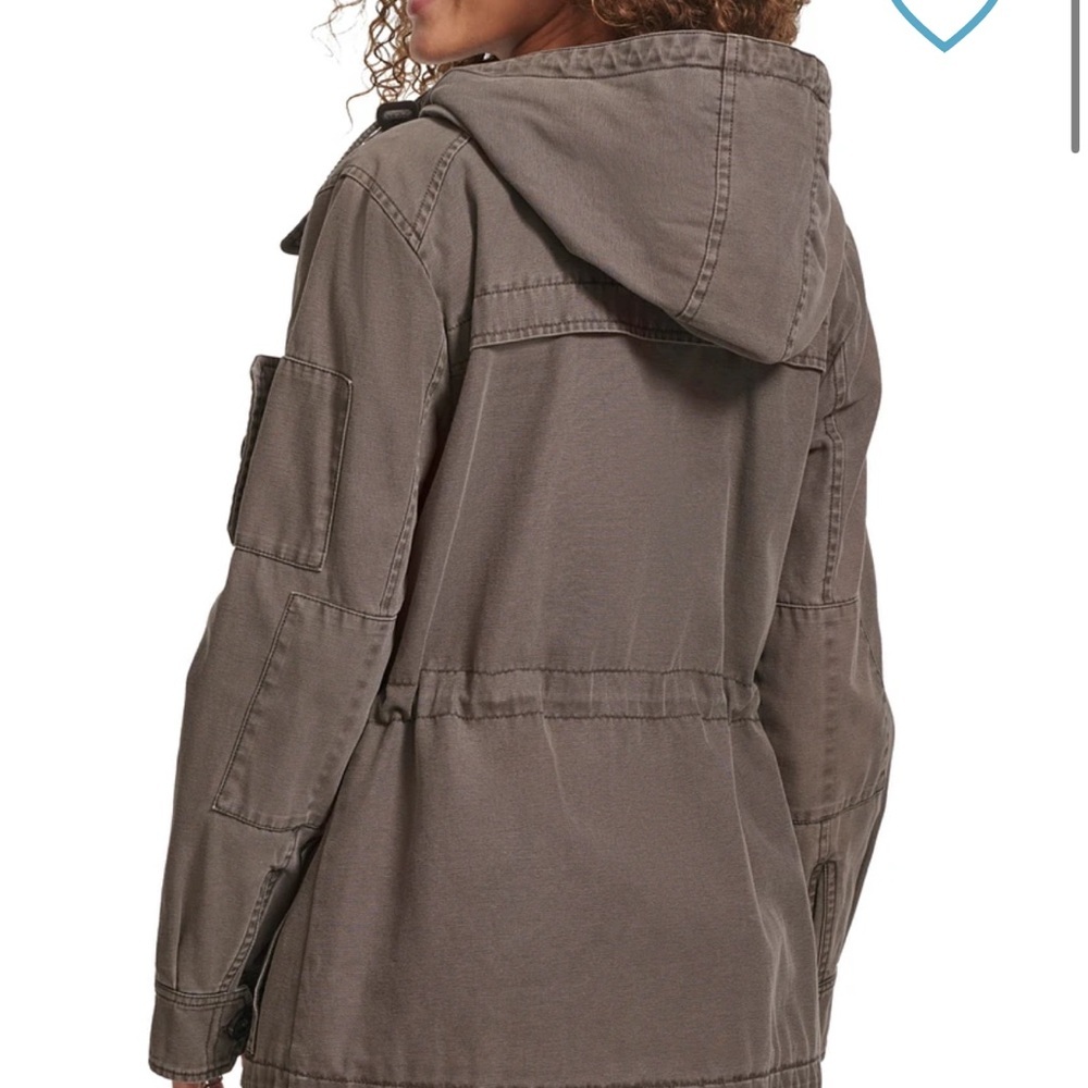 Levi's Women's Hooded Military Jacket in Gray. Size Small. Worn Once. - Picture 3 of 11